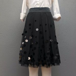 Ann Taylor Black Tulle and Sequin Skirt Size 6